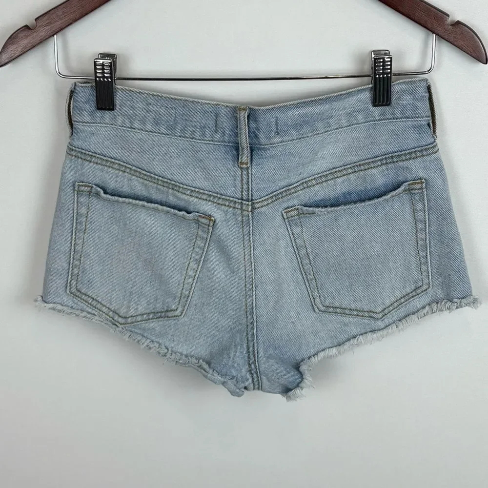 Bullhead Denim Co.‎ Button Light Denim Short Shorts